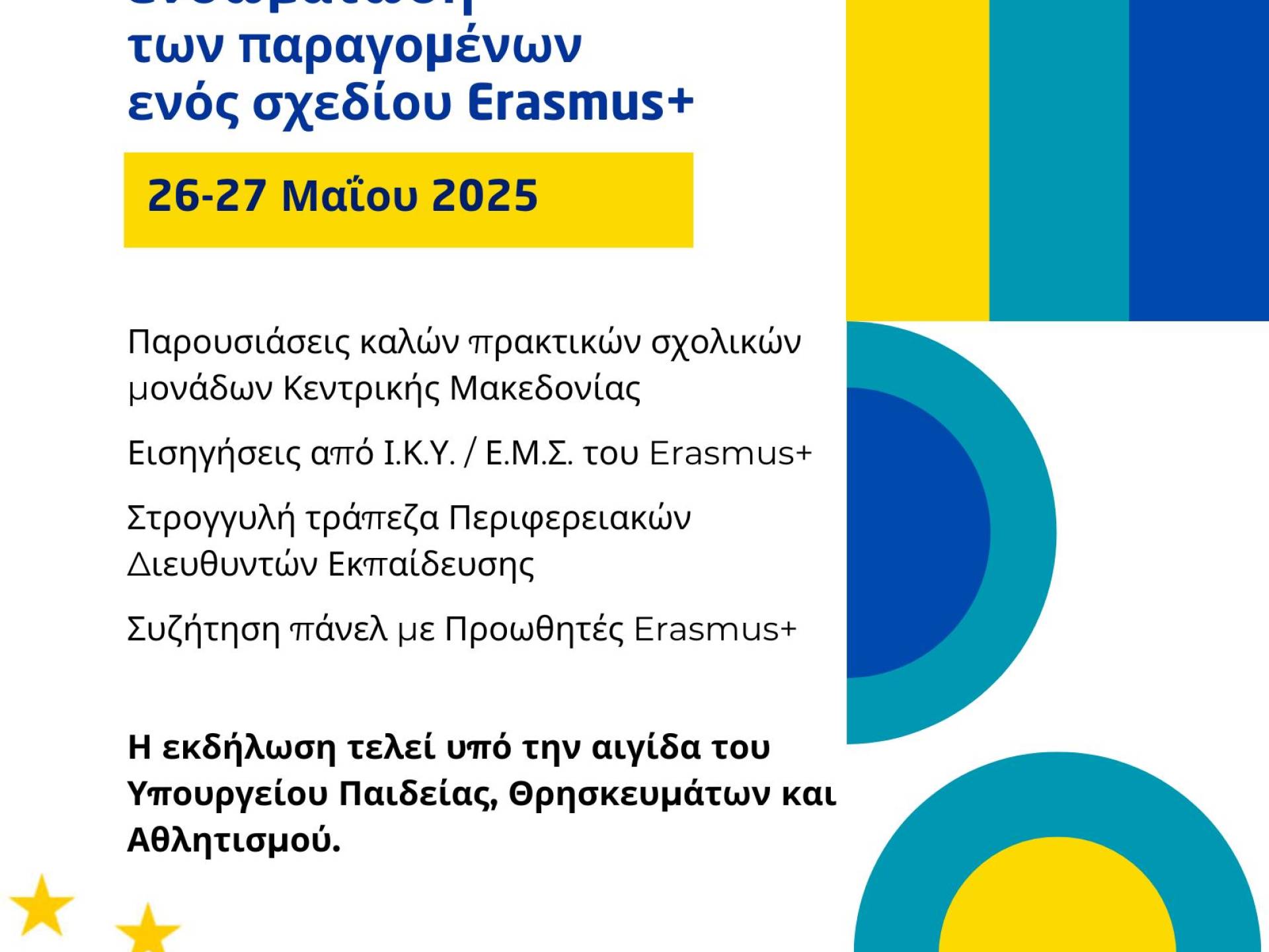 Εκδήλωση Ενημέρωσης για το Πρόγραμμα Erasmus+: «Η αποτελεσματική ενσωμάτωση των παραγομένων ενός σχεδίου Erasmus+» Θεσσαλονίκη, ΚΕΔΕΑ ΑΠΘ